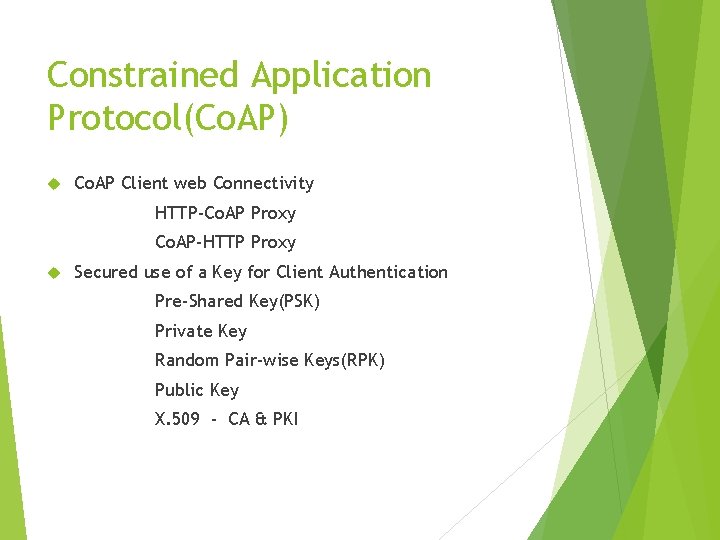 Constrained Application Protocol(Co. AP) Co. AP Client web Connectivity HTTP-Co. AP Proxy Co. AP-HTTP