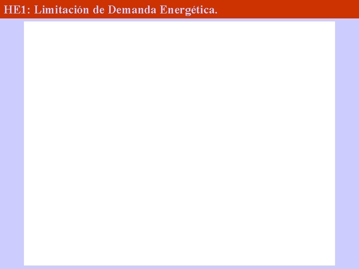 HE 1: Limitación de Demanda Energética. 