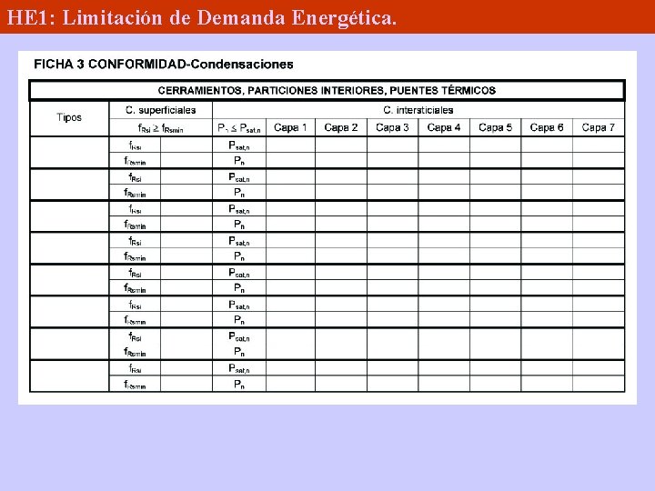 HE 1: Limitación de Demanda Energética. 