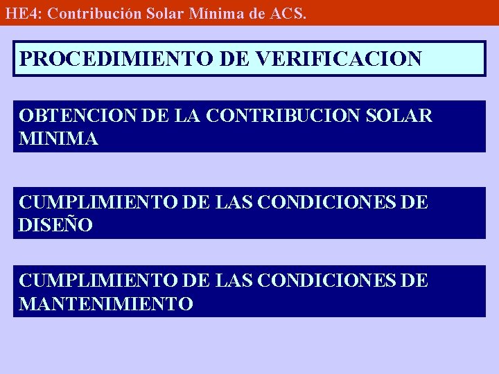 HE 4: Contribución Solar Mínima de ACS. PROCEDIMIENTO DE VERIFICACION OBTENCION DE LA CONTRIBUCION