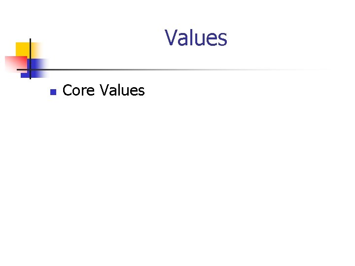 Values n Core Values 