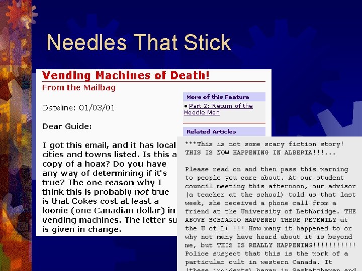 Needles That Stick 