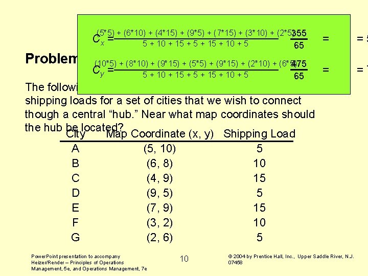 Practice Problems C = (5*5) + (6*10) + (4*15) + (9*5) + (7*15) +