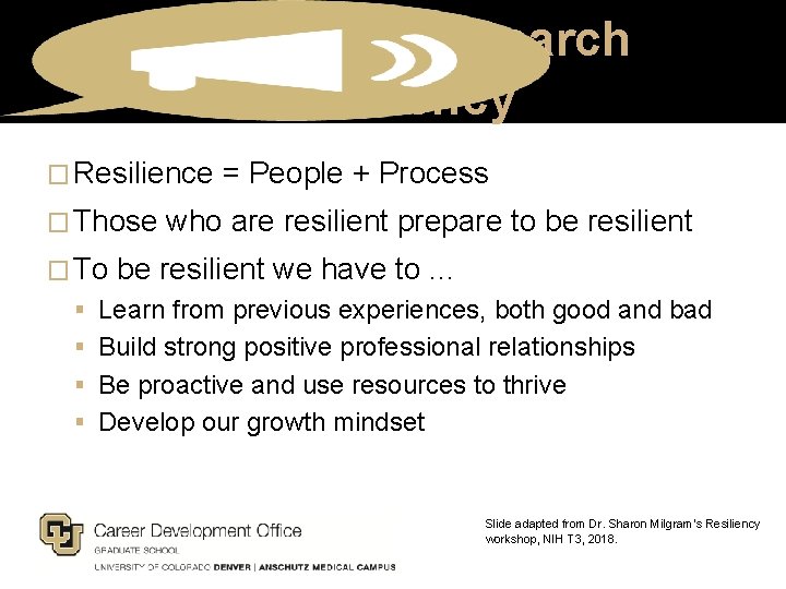 Building Job Search Resiliency � Resilience = People + Process � Those who are