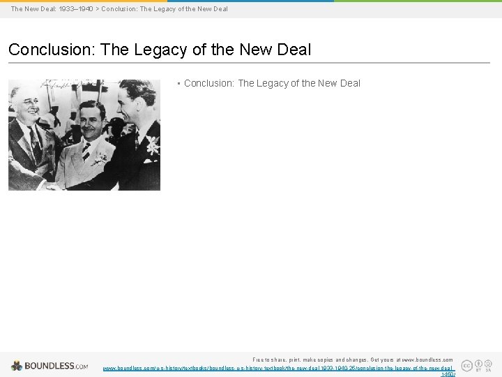 The New Deal: 1933– 1940 > Conclusion: The Legacy of the New Deal •