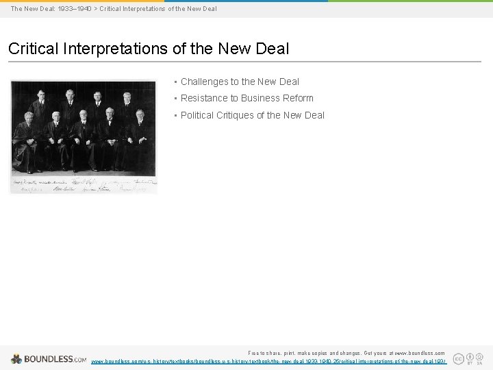 The New Deal: 1933– 1940 > Critical Interpretations of the New Deal • Challenges