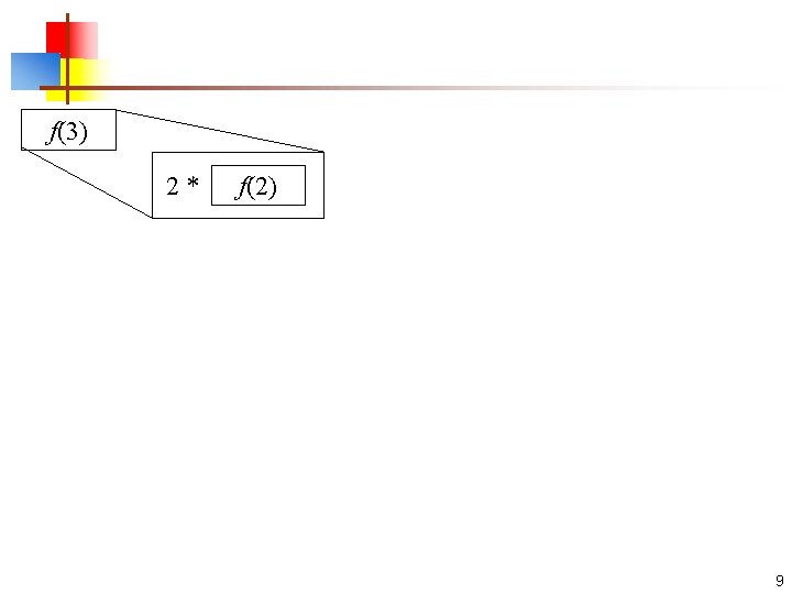 f(3) 2 * f(2) 9 