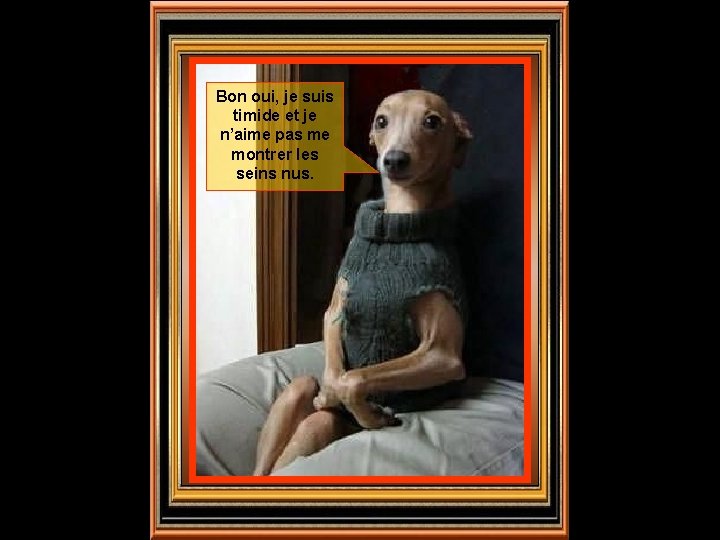 Bon oui, je suis timide et je n’aime pas me montrer les seins nus.