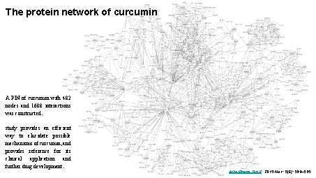 The protein network of curcumin A PIN of curcumin with 482 nodes and 1688