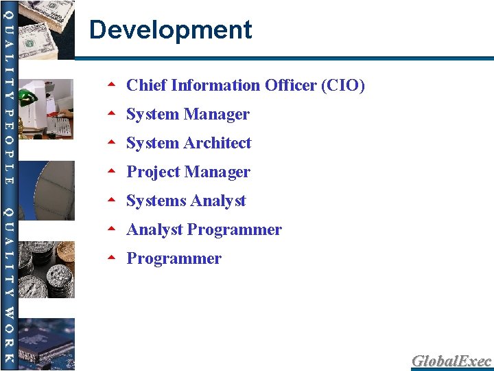 Development 5 Chief Information Officer (CIO) 5 System Manager 5 System Architect 5 Project