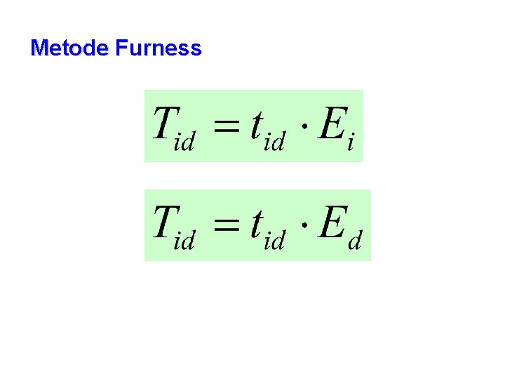 Metode Furness 
