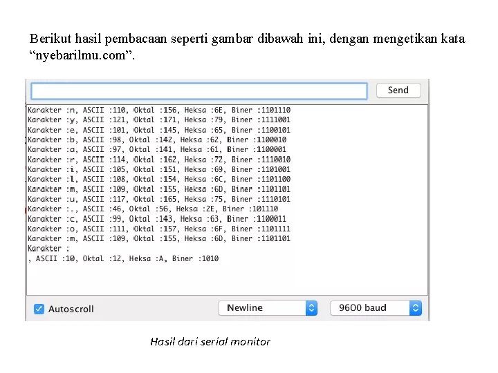 Berikut hasil pembacaan seperti gambar dibawah ini, dengan mengetikan kata “nyebarilmu. com”. Hasil dari