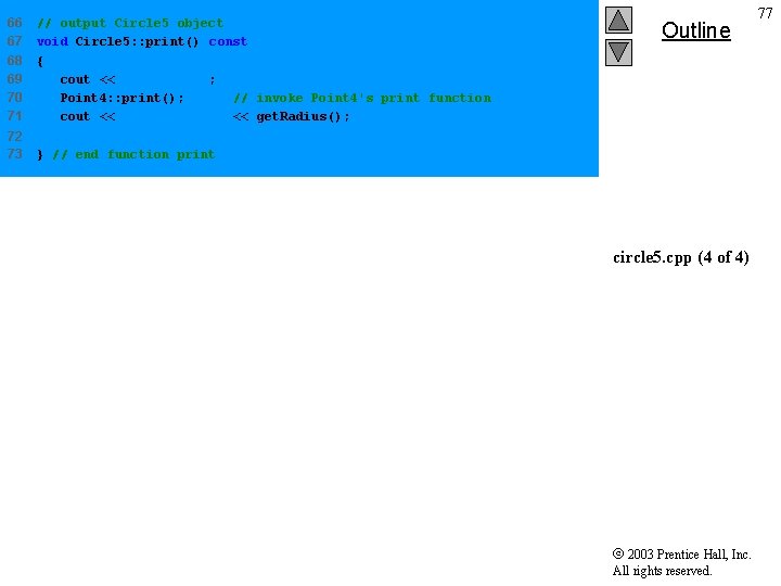 66 67 68 69 70 71 // output Circle 5 object void Circle 5: 66 67 68 69 70 71 // output Circle 5 object void Circle 5: