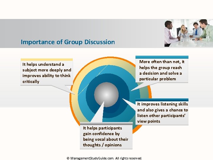 Importance of Group Discussion More often than not, it helps the group reach a