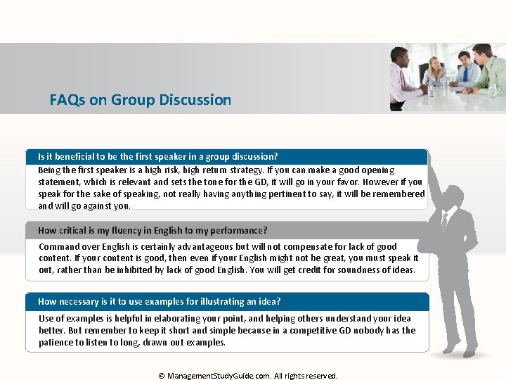 FAQs on Group Discussion Is it beneficial to be the first speaker in a