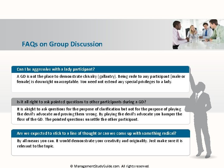 FAQs on Group Discussion Can I be aggressive with a lady participant? A GD