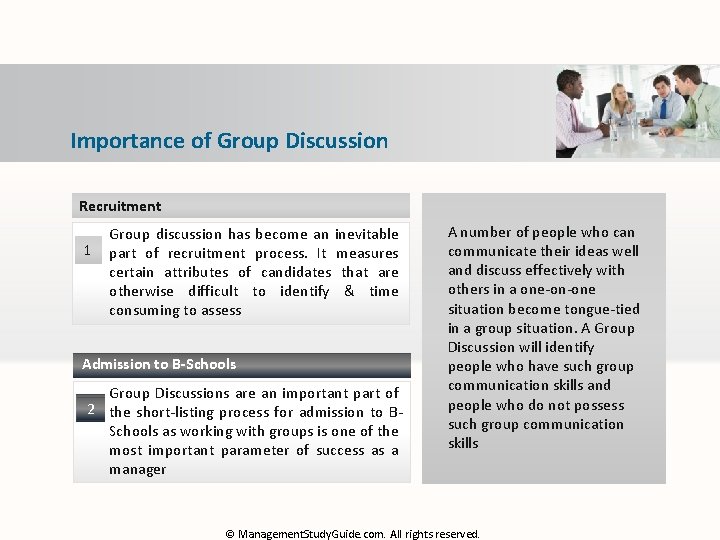 Importance of Group Discussion Recruitment 1 Group discussion has become an inevitable part of