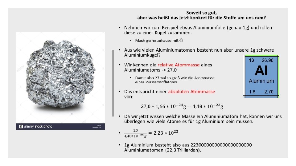  • Von Masse zur Teilchenmenge 