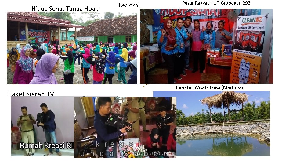 Hidup Sehat Tanpa Hoax Paket Siaran TV Kegiatan Pasar Rakyat HUT Grobogan 293 Inisiator