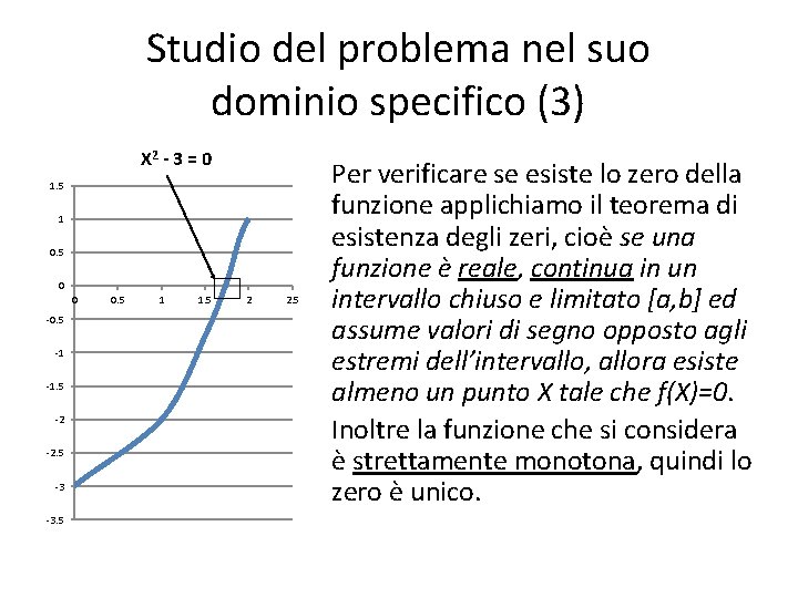 Studio del problema nel suo dominio specifico (3) X 2 - 3 = 0