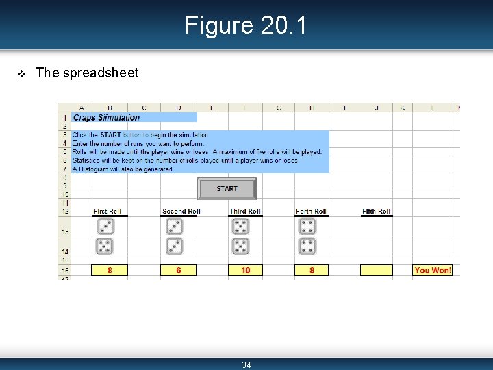 Figure 20. 1 v The spreadsheet 34 