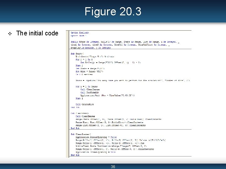 Figure 20. 3 v The initial code 36 
