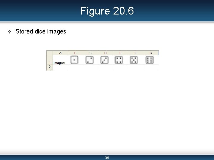 Figure 20. 6 v Stored dice images 39 