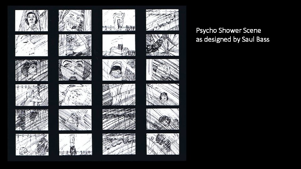 Psycho Shower Scene as designed by Saul Bass 