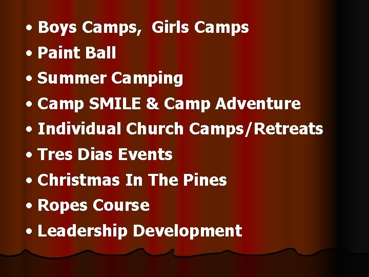  • Boys Camps, Girls Camps • Paint Ball • Summer Camping • Camp