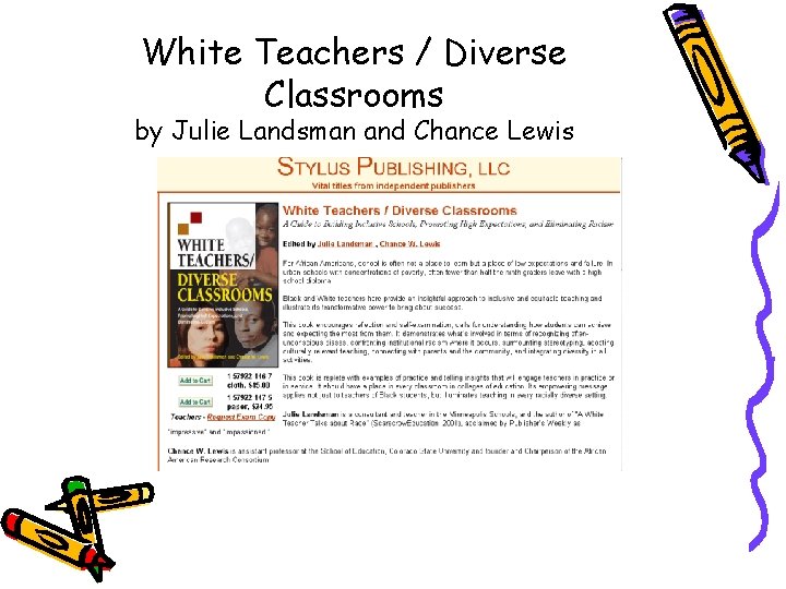 White Teachers / Diverse Classrooms by Julie Landsman and Chance Lewis 