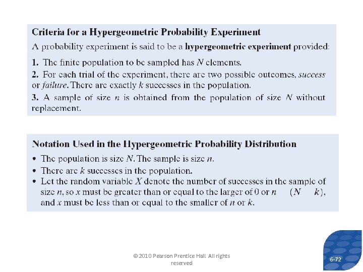 © 2010 Pearson Prentice Hall. All rights reserved 6 -72  © 2010 Pearson Prentice Hall. All rights reserved 6 -72