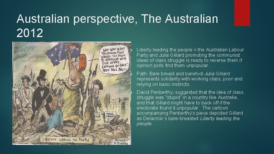 Australian perspective, The Australian 2012 Liberty leading the people = the Australian Labour Party