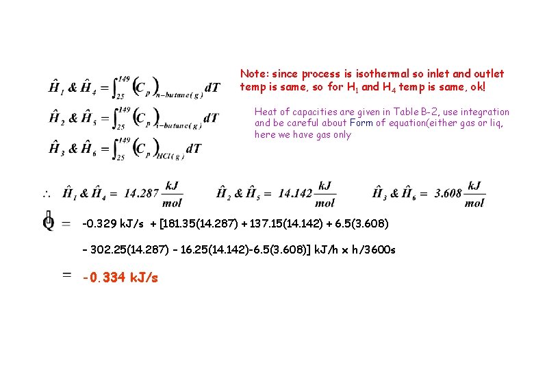 Note: since process is isothermal so inlet and outlet temp is same, so for