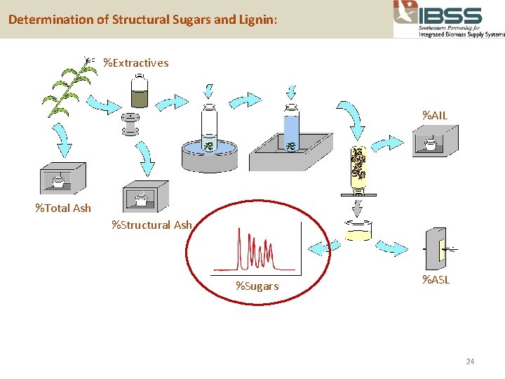  Determination of Structural Sugars and Lignin: %Extractives %AIL %Total Ash %Structural Ash %Sugars