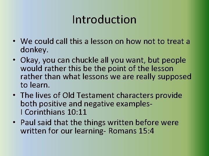 Introduction • We could call this a lesson on how not to treat a