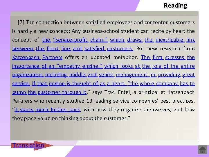 Reading [7] The connection between satisfied employees and contented customers is hardly a new