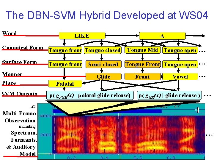 The DBN-SVM Hybrid Developed at WS 04 Word LIKE A Canonical Form Tongue front