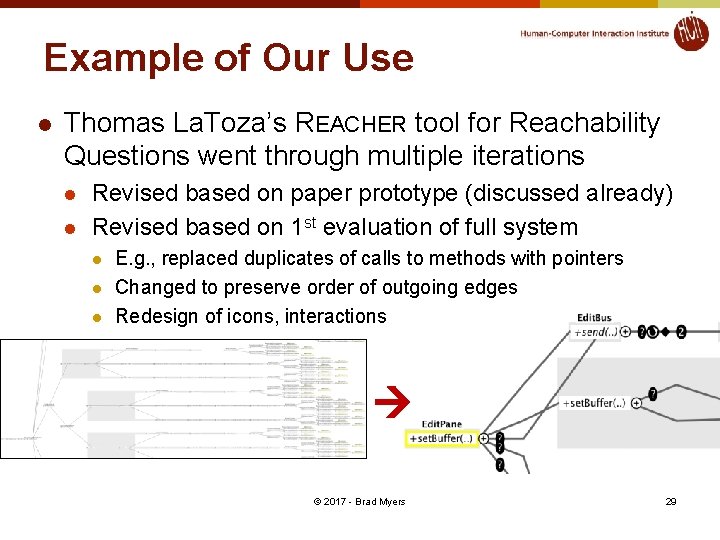 Example of Our Use l Thomas La. Toza’s REACHER tool for Reachability Questions went