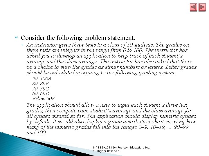 Consider the following problem statement: ◦ An instructor gives three tests to a Consider the following problem statement: ◦ An instructor gives three tests to a