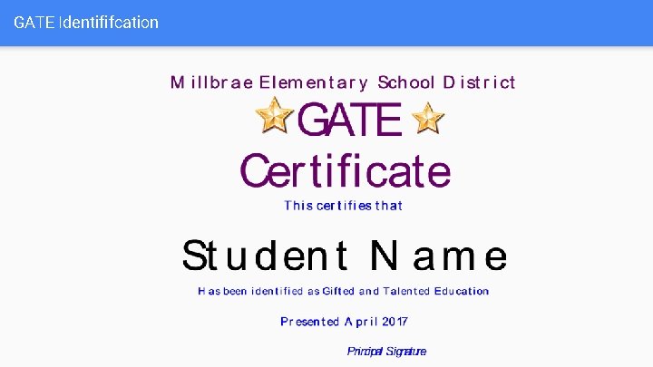 GATE Identififcation 