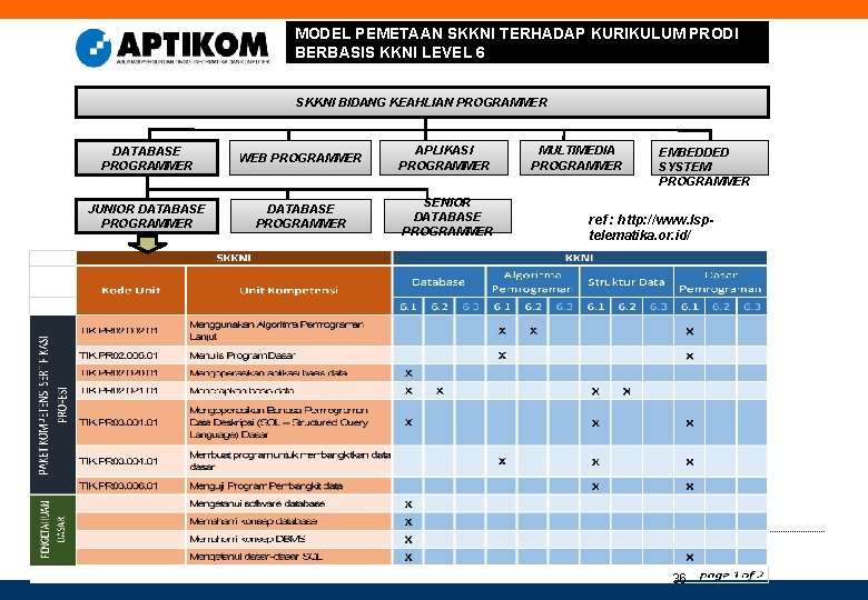 MODEL PEMETAAN SKKNI TERHADAP KURIKULUM PRODI BERBASIS KKNI LEVEL 6 SKKNI BIDANG KEAHLIAN PROGRAMMER