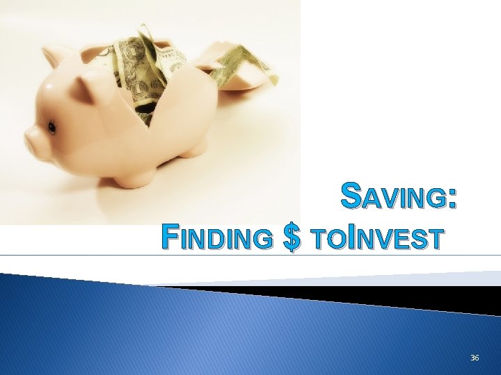 SAVING: FINDING $ TOINVEST 36 