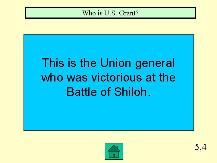 Who is U. S. Grant? This is the Union general who was victorious at