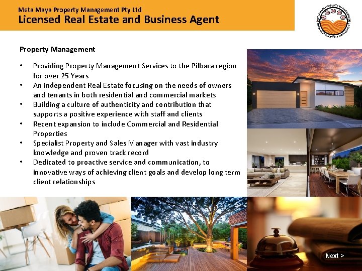 Meta Maya Property Management Pty Ltd Licensed Real Estate and Business Agent Property Management