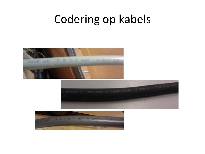 Codering op kabels 