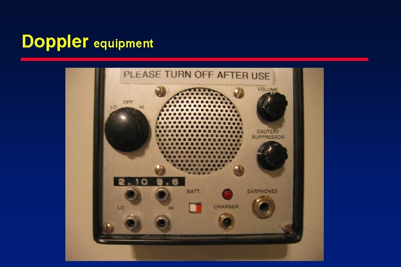 Doppler equipment 