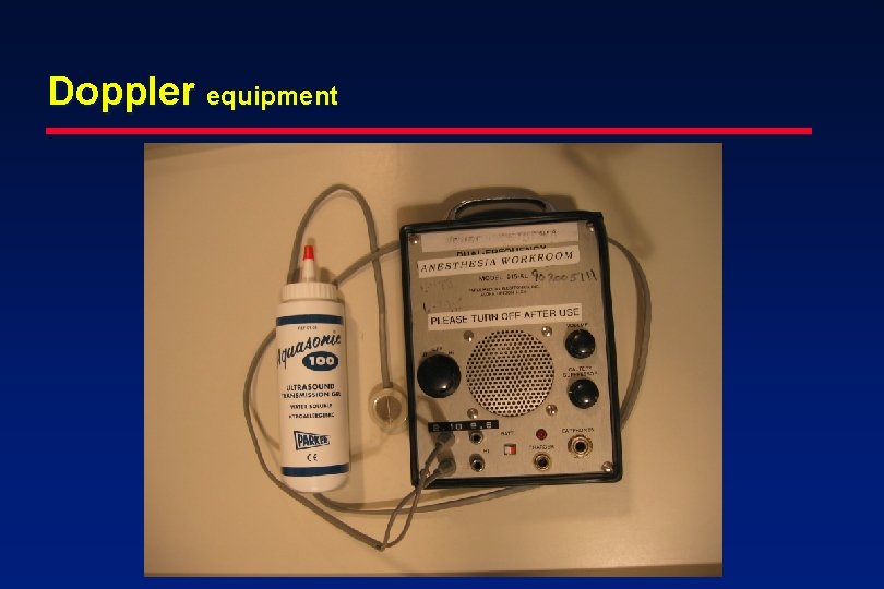 Doppler equipment 