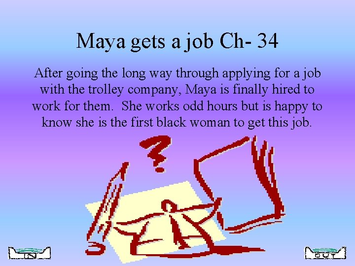 Maya gets a job Ch- 34 After going the long way through applying for