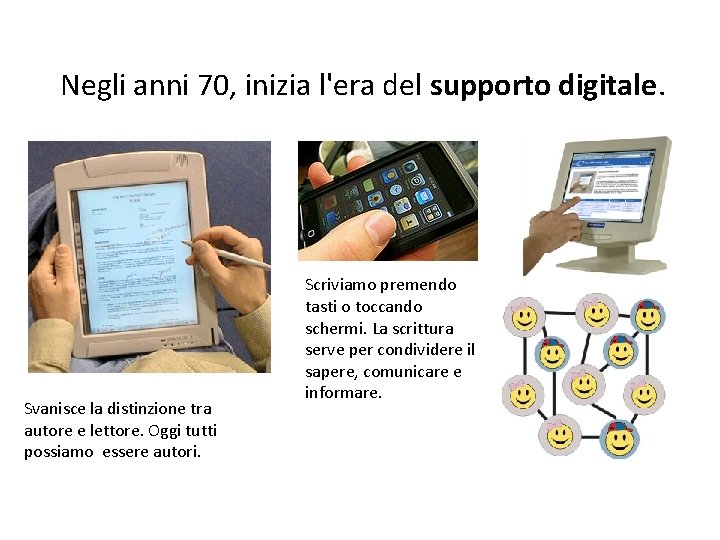 Negli anni 70, inizia l'era del supporto digitale. Svanisce la distinzione tra autore e