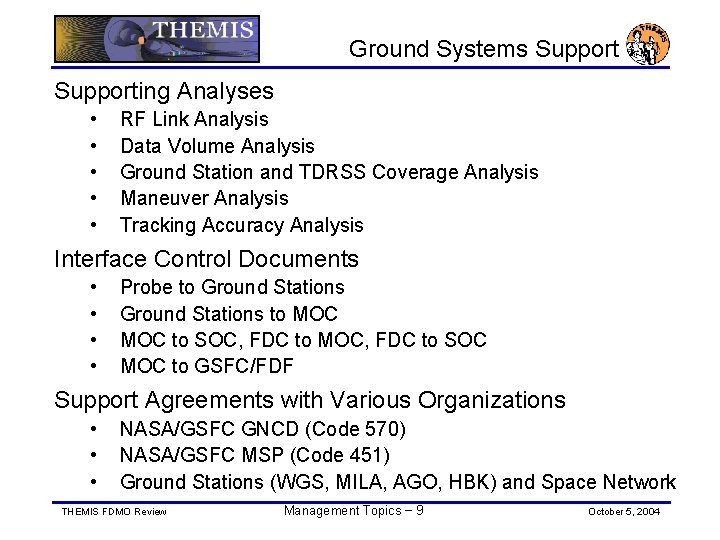 Ground Systems Supporting Analyses • • • RF Link Analysis Data Volume Analysis Ground